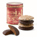 HAUS ELISE Dose Kaiserburg Rot mit fünf Elisen-Lebkuchen, Stapel und Anschnitt