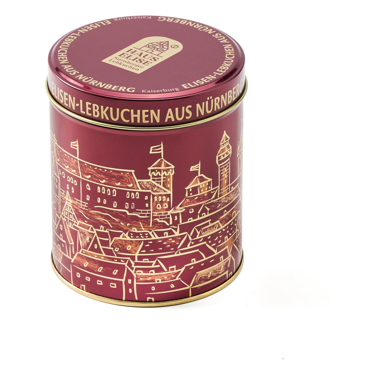 HAUS ELISE Dose Kaiserburg Violett mit fünf Elisen-Lebkuchen