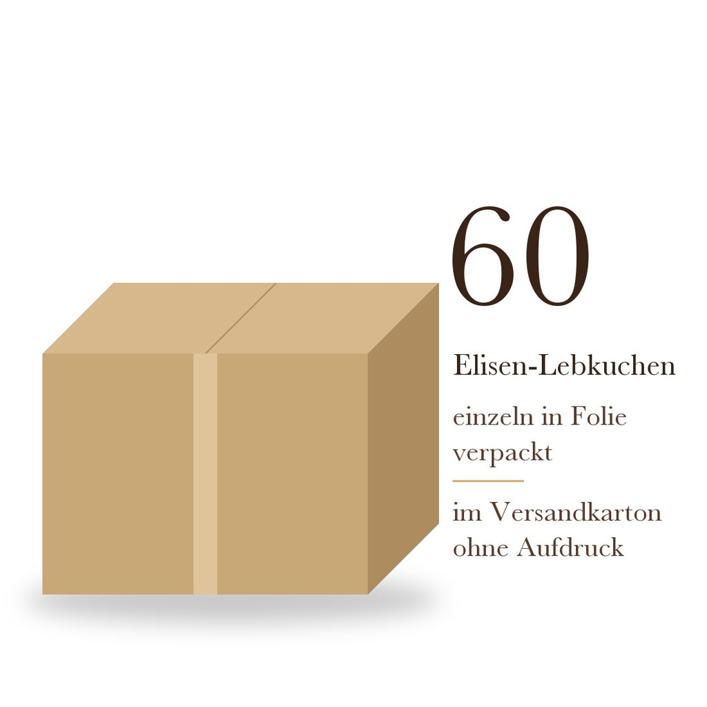 HAUS ELISE Versandkarton mit 60 Elisen-Lebkuchen, einzeln in Folie verpackt